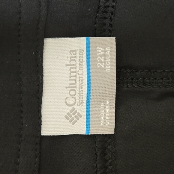 NWT Columbia Anytime Outdoor Boot Cut Pant Black Womens 22W - Picture 11 of 13